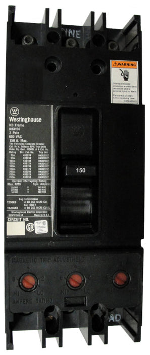 KB3250F w/150A Trip Unit - Westinghouse / Cutler-Hammer - New Surplus