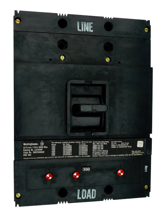 LA3600F w/300A Trip Unit - Westinghouse - Seller Reconditioned