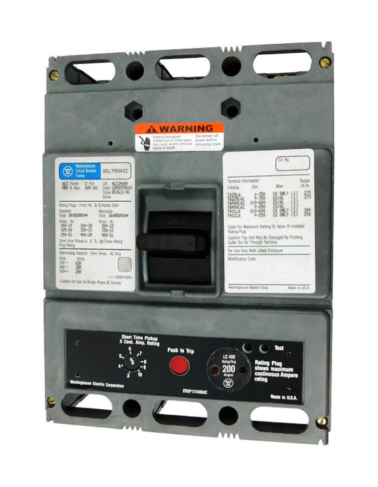 HLC3400F w/200A Rating Plug - Westinghouse - New Surplus