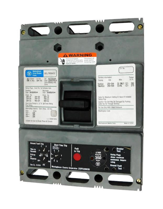 HLCG3600F w/350A Rating Plug - Westinghouse - New Surplus