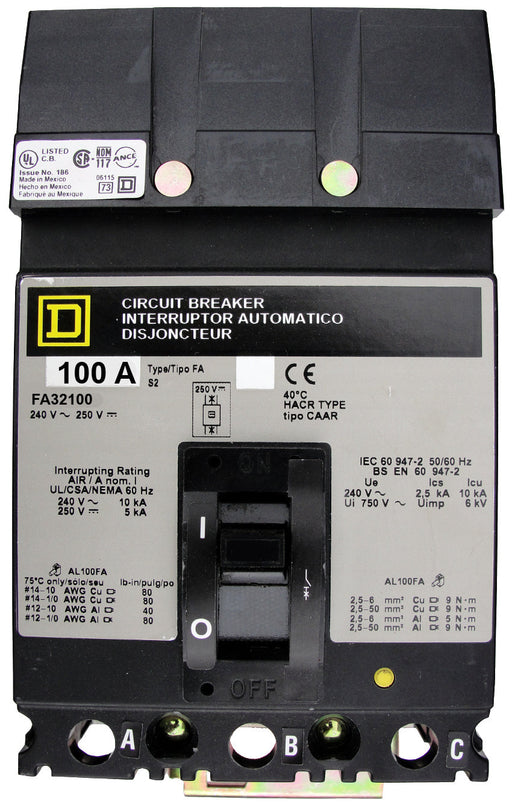 FA32100CBA - Square D - Seller Reconditioned