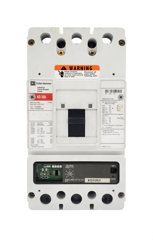 KD3400F w/ KES3125LS (RMS 310) - Eaton / Cutler Hammer - Seller Reconditioned