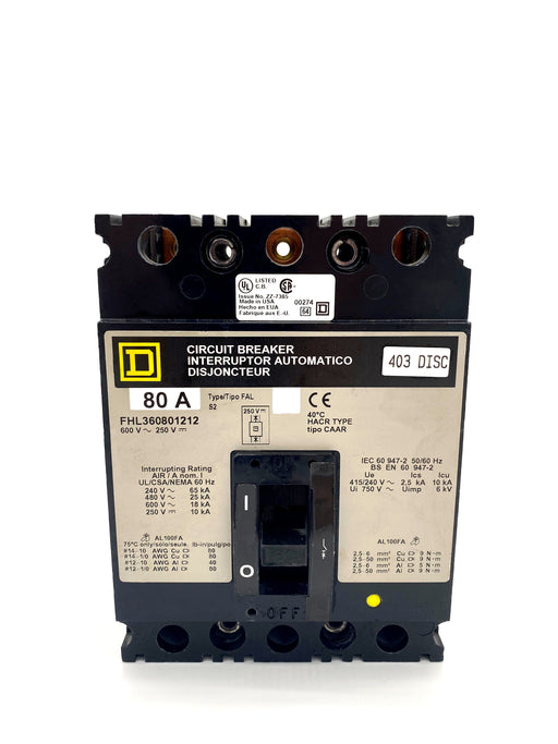 FHL360801212 - Square-D - Seller Reconditioned