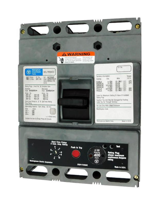 HLC3400F w/400A Rating Plug - Westinghouse - Seller Reconditioned