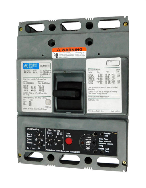 HLCGA3400F w/200A Rating Plug - Westinghouse - Seller Reconditioned
